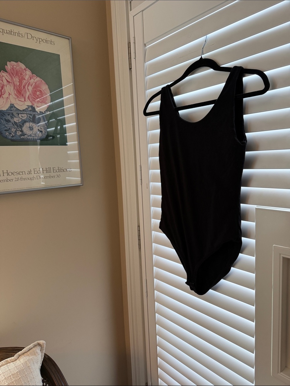 Classic Black Scoop Neck Bodysuit - Women's Essential